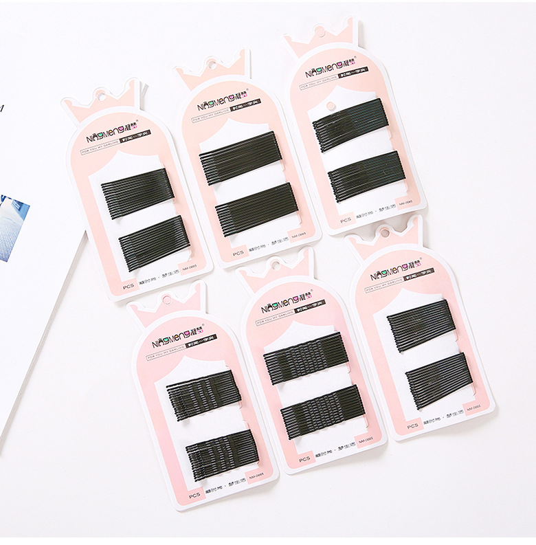 Wholesale of Qiyue Classic black straight clips, durable lacquered hair clips, braided hair clips, broken hair bangs clips and side clips pic 20