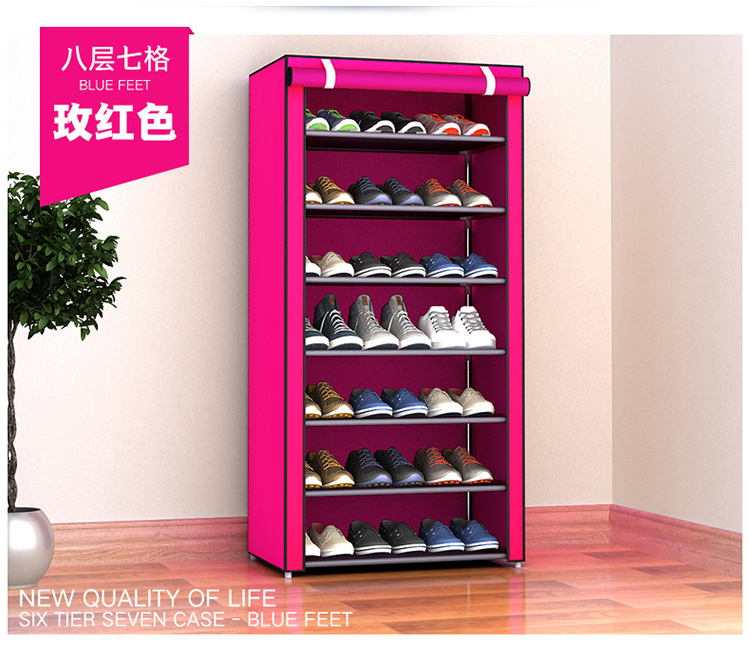 Yarui Fan F model simple shoe rack, dust-proof storage shoe cabinet, multi-layer small shoe rack, dormitory foyer storage rack, simple and elegant pic 10