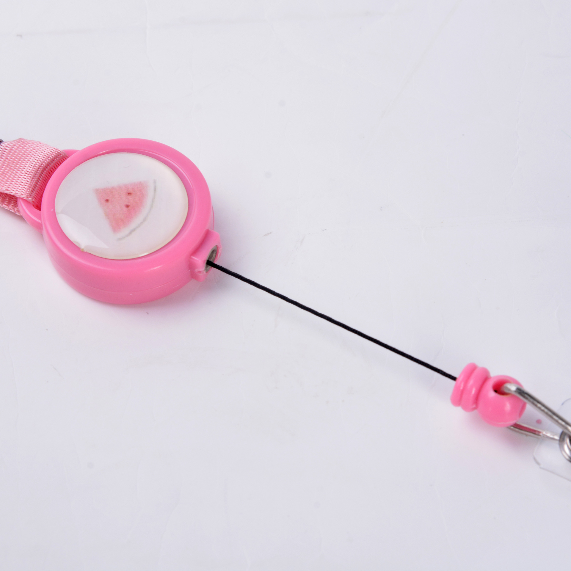 Cute telescopic Korean rope, student card hanging rope, easy-pull buckle, small and clear, bus card protective cover, long rope pic 3
