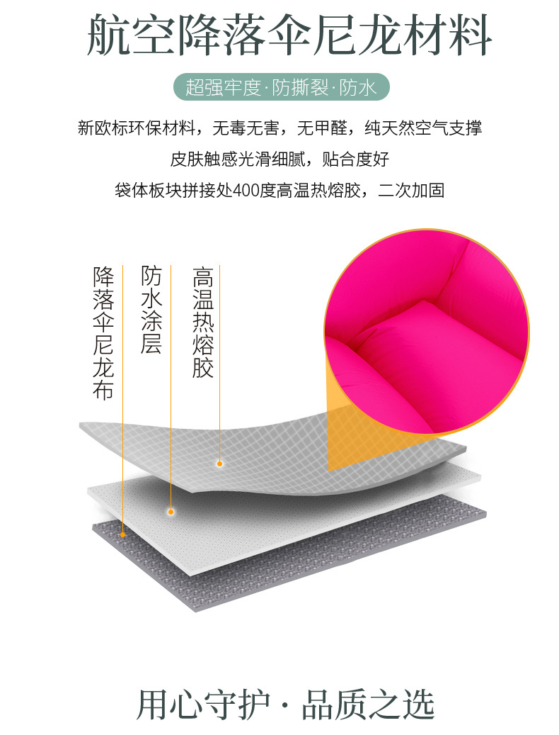 快速充气户外空气沙发便携式旅行口袋沙发收纳折叠坐椅免气泵详情1