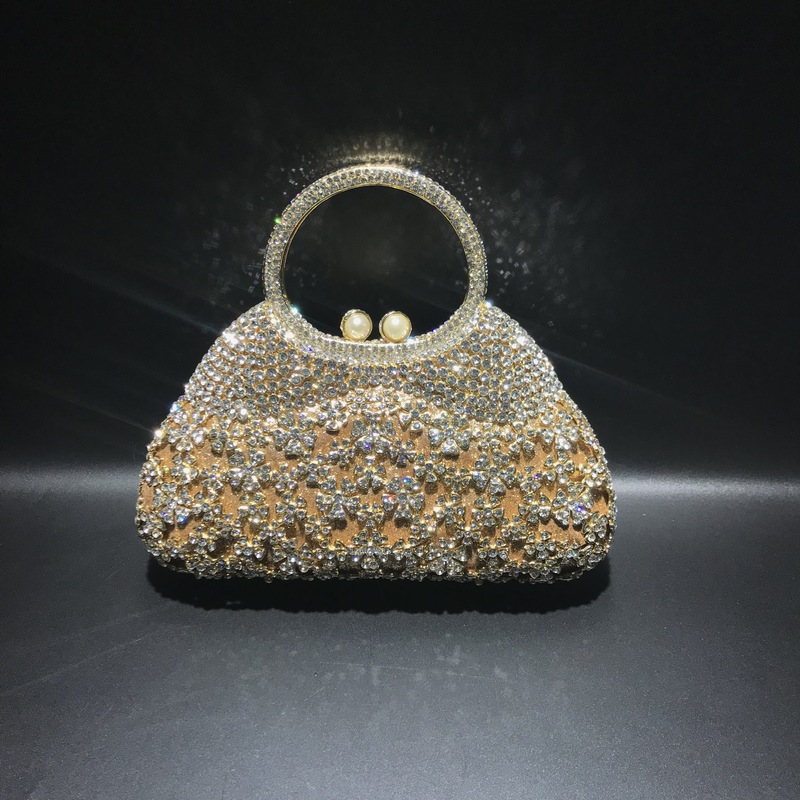 BL086 AliExpress Water Diamond Bag, Perforated Metal diamond-encrusted Dinner Bag, Full Diamond handbag for Foreign Trade Ladies, Banquet Bag pic 49