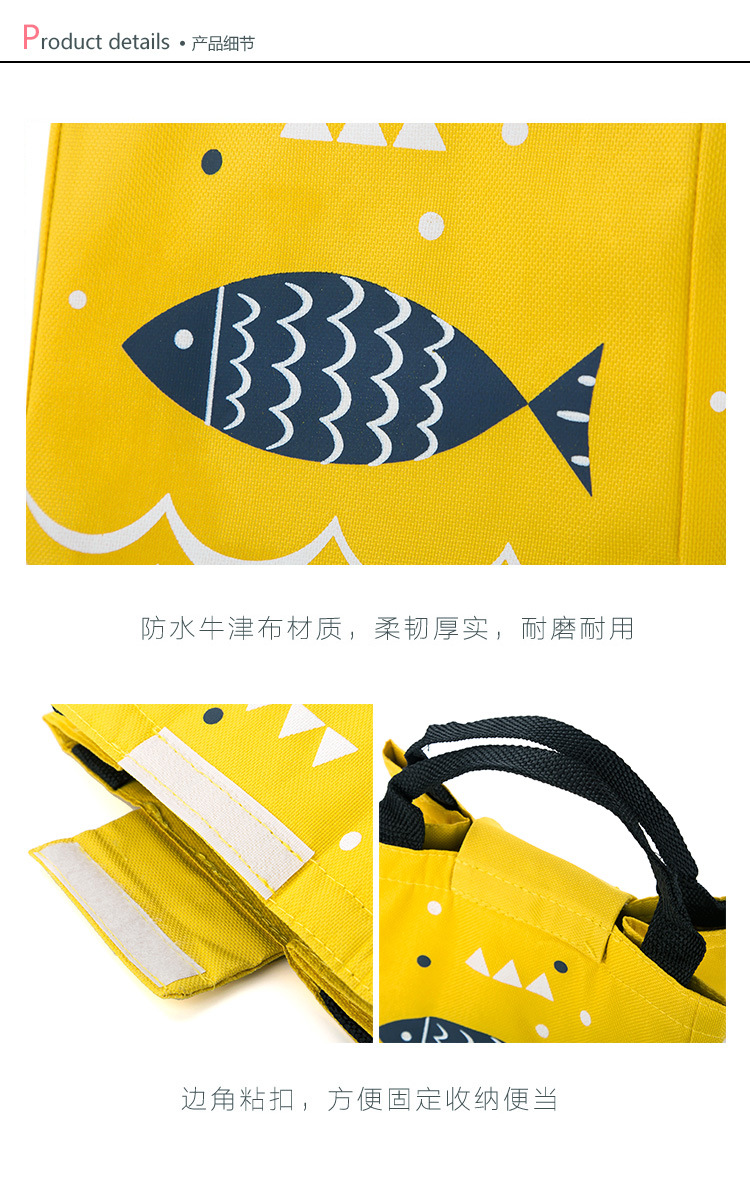 2518 Oxford Cloth portable bento bag, small fish insulated bag, outdoor picnic insulated bag, cold portable ice pack pic 7