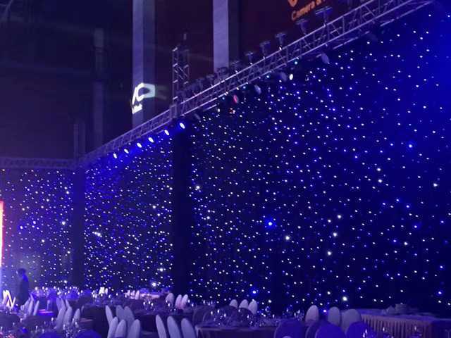 Led星空幕布婚庆背景 星空布 星光布 婚礼演出舞台背景幕布详情8