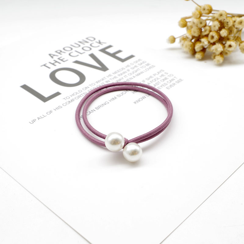 Simple pearl hair bands, elastic hair ties, and girlish hair accessories - wholesale of one-yuan small items pic 7