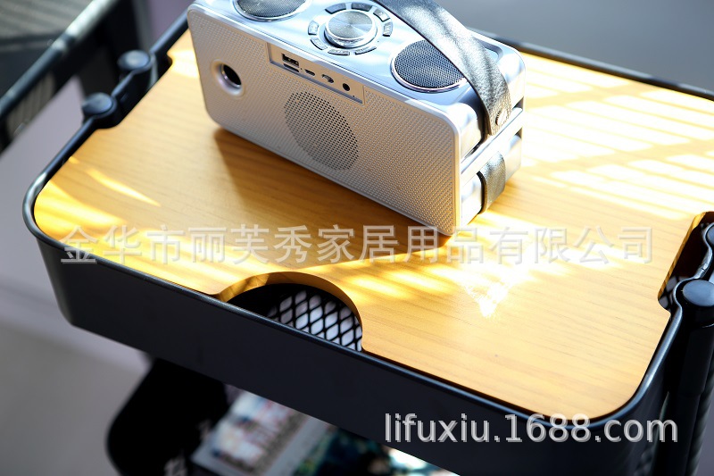 厂家供应出口北欧可移动茶几铁艺边桌懒人桌简易电脑桌床头柜详情6