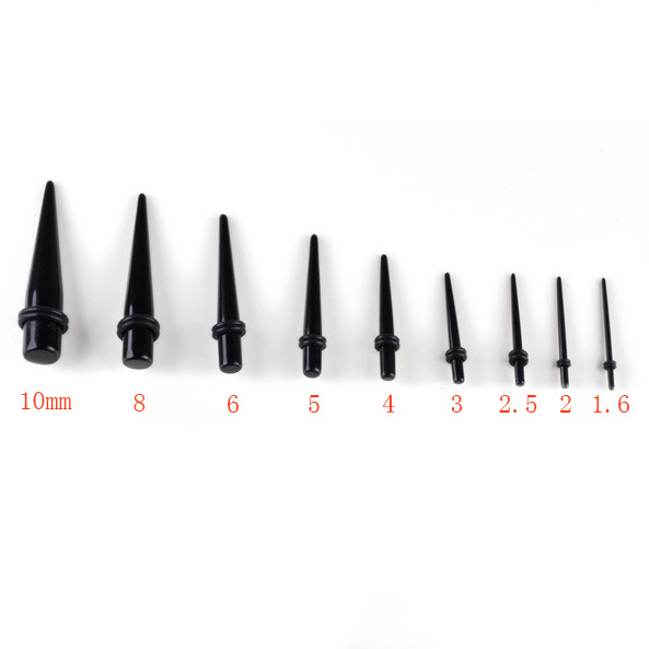 Factory direct sales acrylic pointed conical auricle ear expander set, human piercing accessories, 36 UV segments per pack, ear expander pic 8
