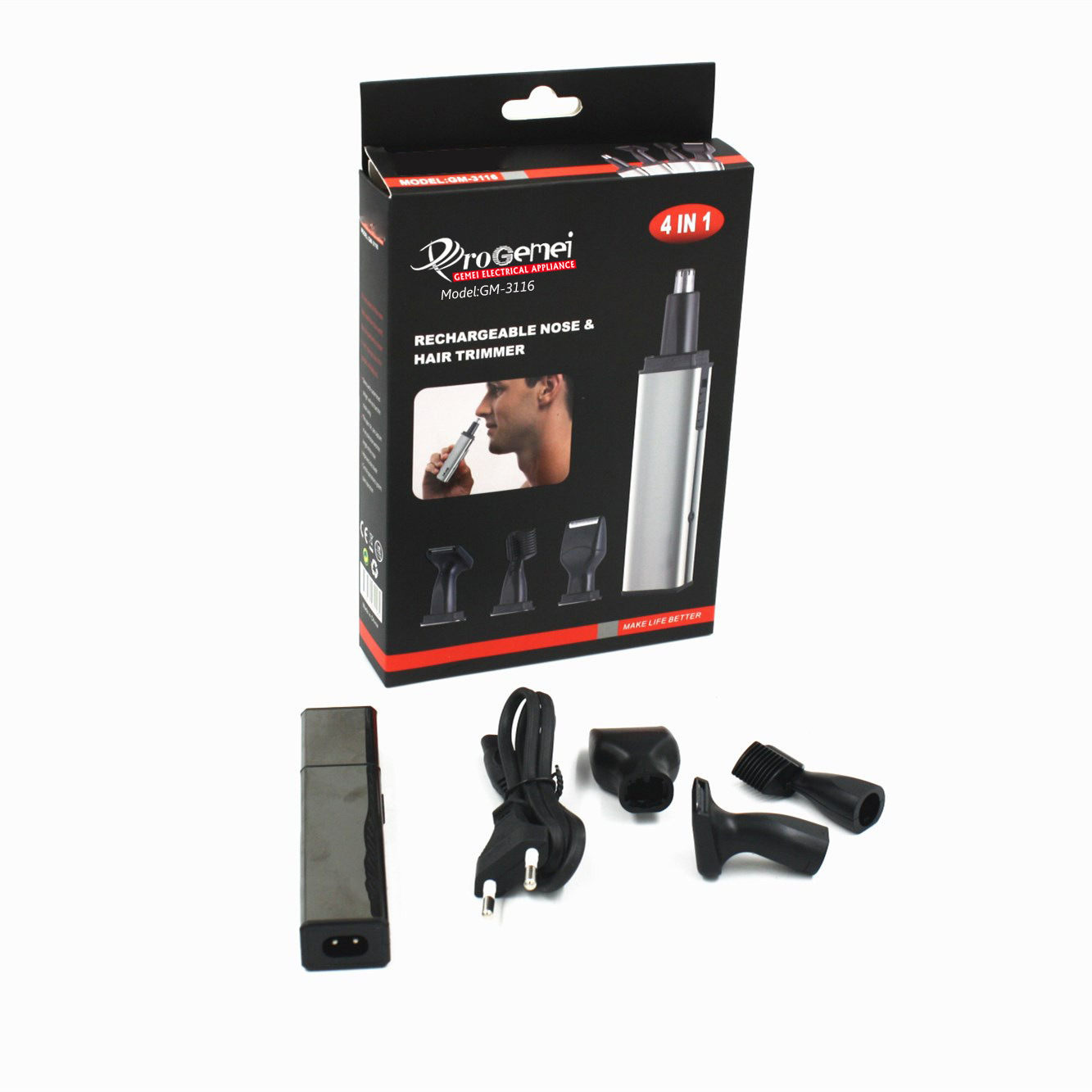 Geemy3116 rechargeable nasal hair trimmer four-in-one multi-functional nasal hair trimming pic 13