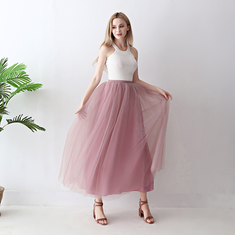 European and American mid-length tulle skirt, tutu skirt for adults, tulle skirt for balls, tulle skirt for women pic 15