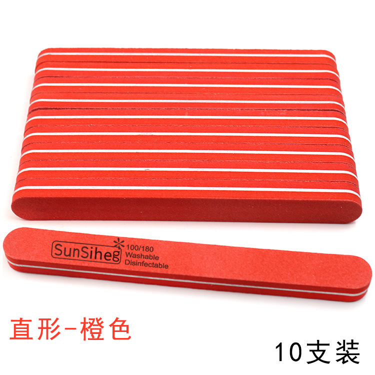 NAIL FILE: Cross-border nail art high-elasticity sponge file strip, straight double-sided polishing strip, polishing nail surface, water-washed rubbing strip pic 10
