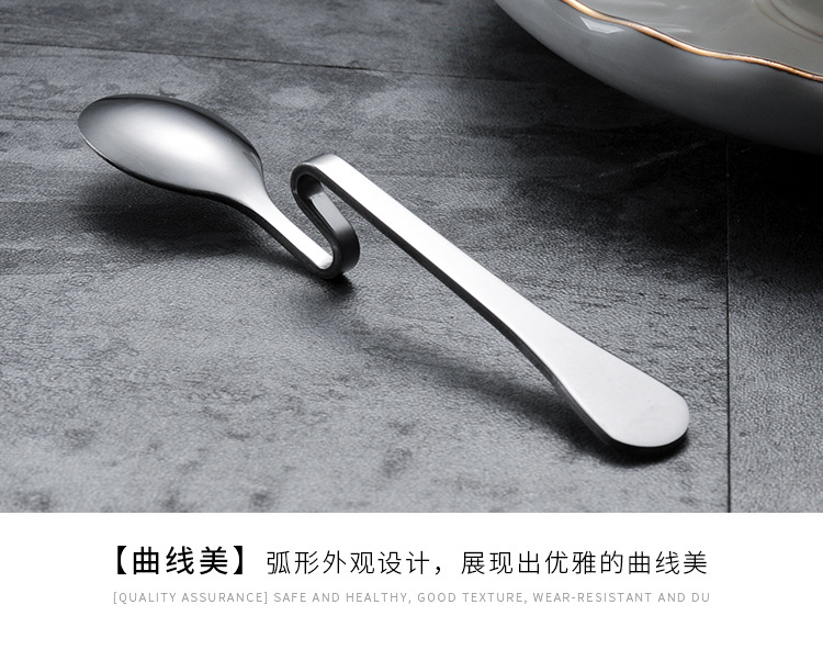 Chenghuijie Factory direct sales coffee spoons, stainless steel hanging cup spoons, creative twisted spoons, mixing spoons, seasoning spoons and spoons pic 14