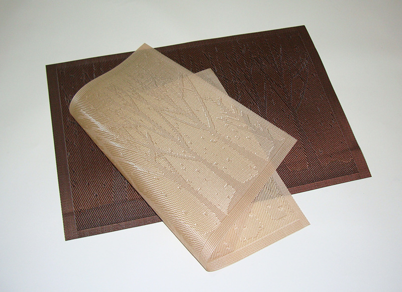 方形特斯林餐垫小树提花PVC餐垫酒店加厚隔热防滑餐垫厂家直销详情9