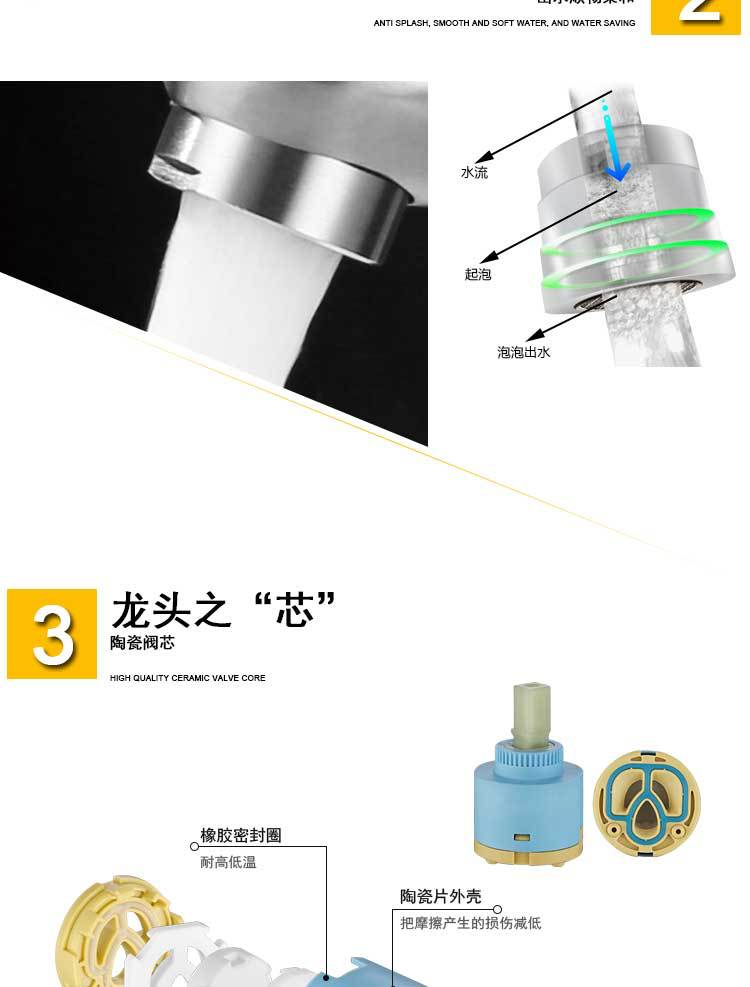 304 stainless steel brushed cold and hot bathroom, single-hole small waist, bathroom washbasin, washbasin faucet pic 8