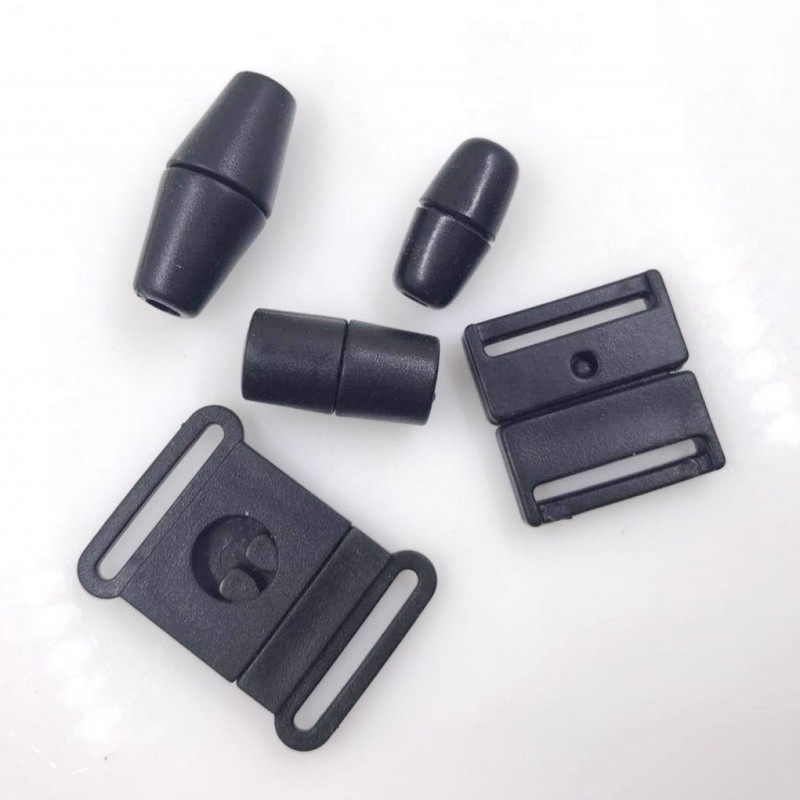 厂家直销供应圆形塑料绳扣双孔圆柱圆柱形弹簧扣猪鼻扣两孔彩色详情35