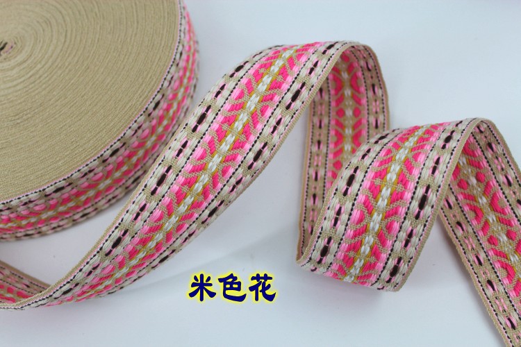Al por mayor 50mm ancho color poliéster algodón poliéster estilo étnico jacquard correas equipaje y bolsos ropa zapatos y sombreros decoración hecho a mano DIY pic 9