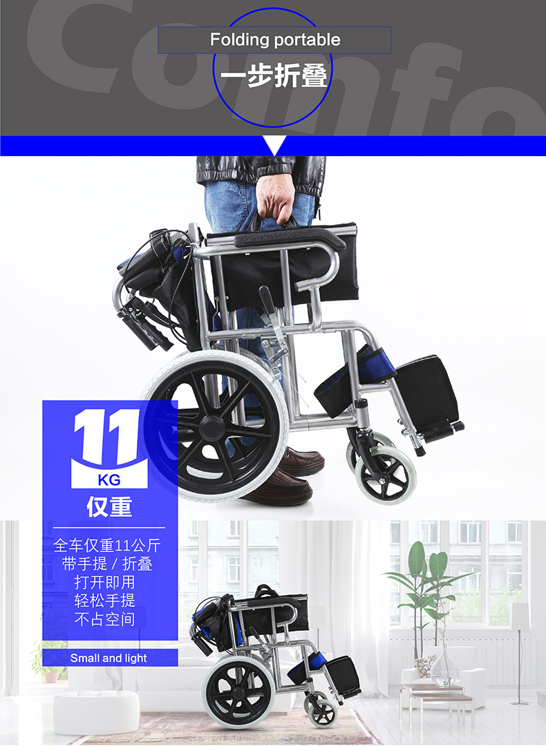 The manufacturer wholesales Fumeirui folding, lightweight, and portable wheelchairs for the elderly and the disabled, as well as pusher and mobility scooters pic 3