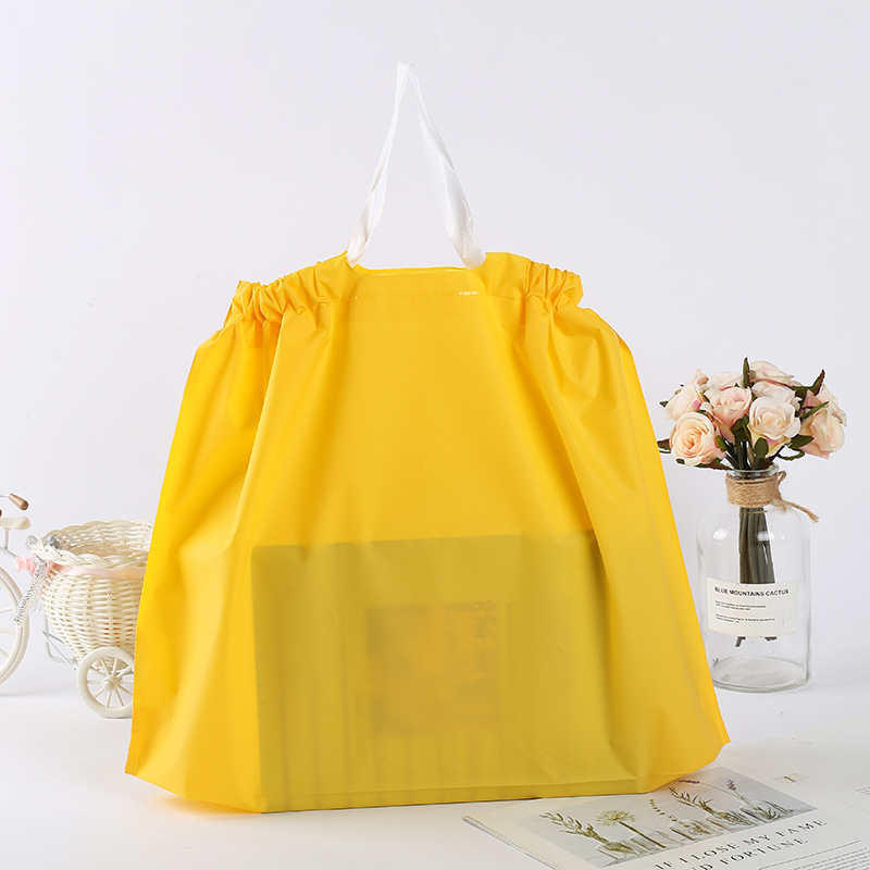 Plastic drawstrap EVA frosted packaging bags for clothing handbags, creative shopping cosmetic gift bags are available upon request pic 6