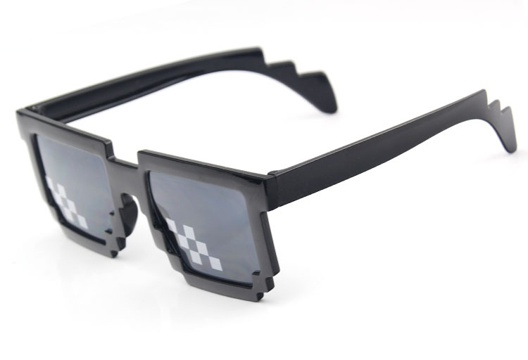 Mosaic square glasses, a must-have for showing off in the 2D world, sunglasses, blurred rectangular pixel glasses, Douyin, Kuaishou pic 24