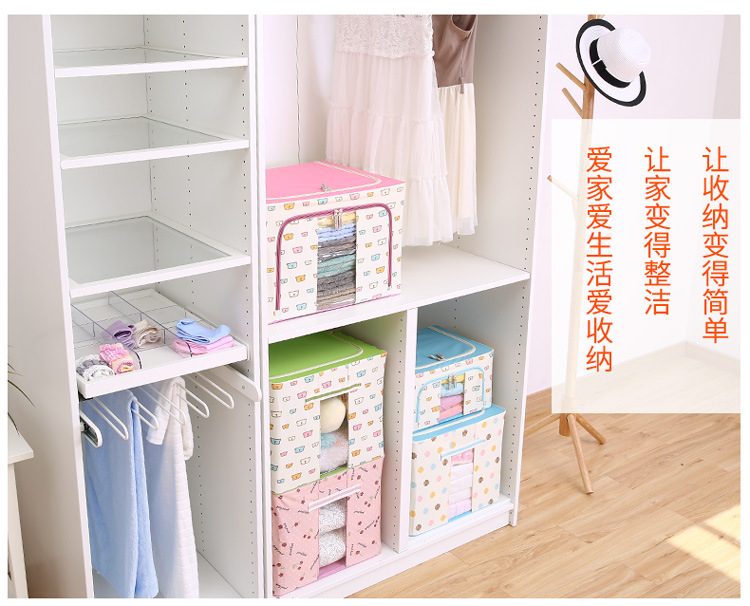Wholesale and customized pants and clothes storage boxes, Baina boxes, moisture-proof, dust-proof and odorless Oxford cloth quilt storage bags pic 8