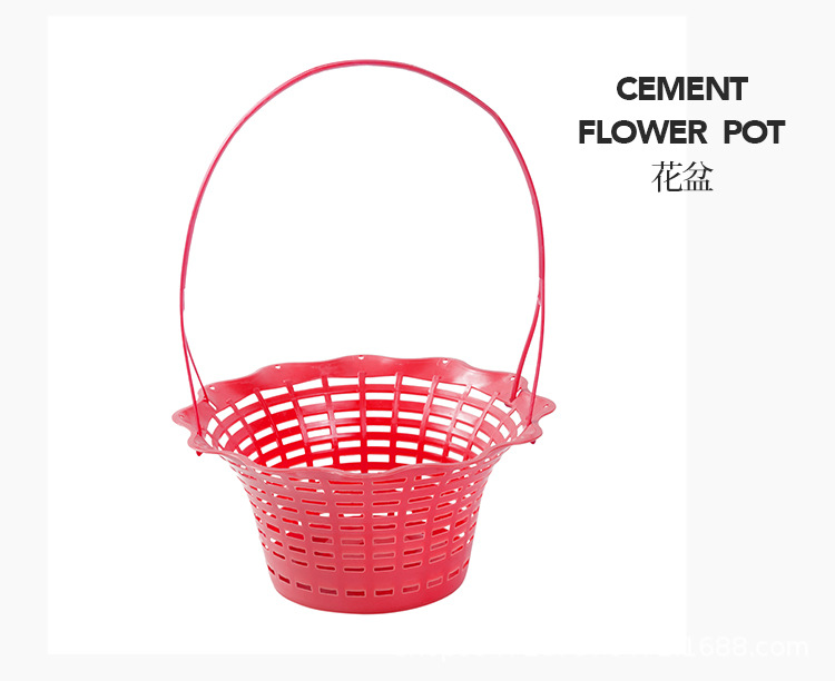 Qingming artificial flower plastic hand-held flower baskets, flower POTS, garden decoration, rattan woven flower vases, sacrificial garden plastic flower baskets, flower POTS, handicrafts, gifts, plastic handicrafts pic 6