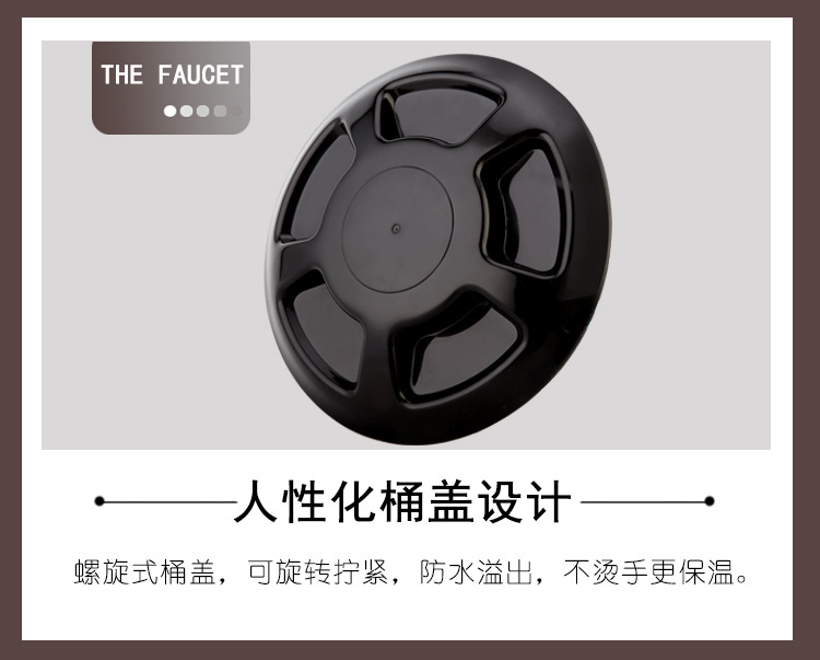 Wholesale of Lianmei commercial 304 stainless steel milk tea buckets, insulated buckets, double-layer plastic coffee soy milk buckets and breakfast buckets pic 13
