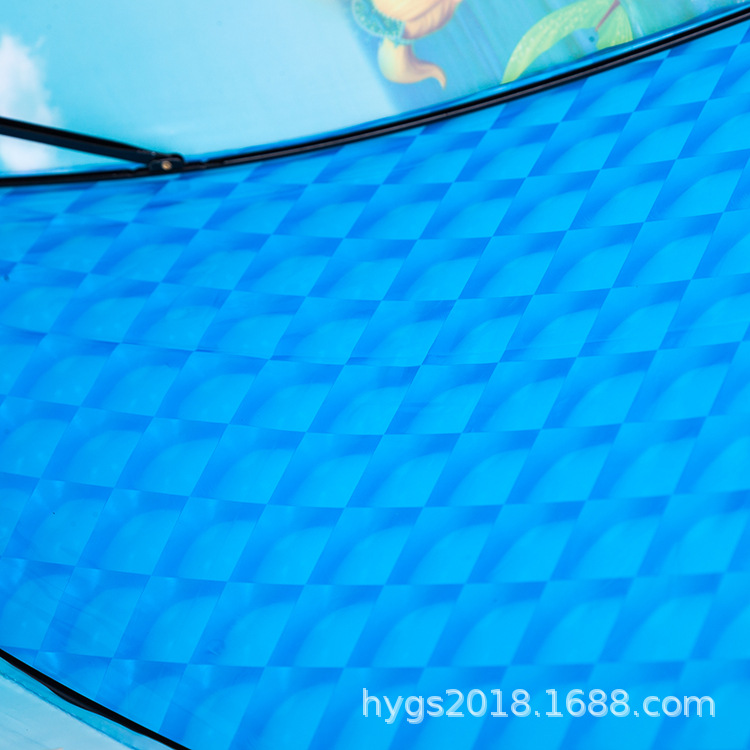 Factory wholesale of fresh and clean black vinyl anti-drip automatic long-handled straight pole cartoon umbrellas to protect against heavy rain pic 24