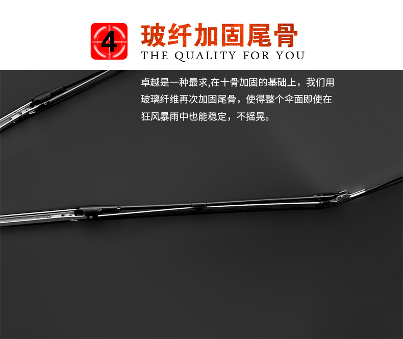 511 Umbrella, extra-large 140 fully automatic umbrella, folding and reinforcing, wind-resistant, sunny and rainy dual-purpose black rubber sunshade pic 11