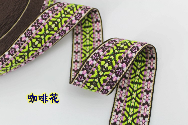 Al por mayor 50mm ancho color poliéster algodón poliéster estilo étnico jacquard correas equipaje y bolsos ropa zapatos y sombreros decoración hecho a mano DIY pic 5