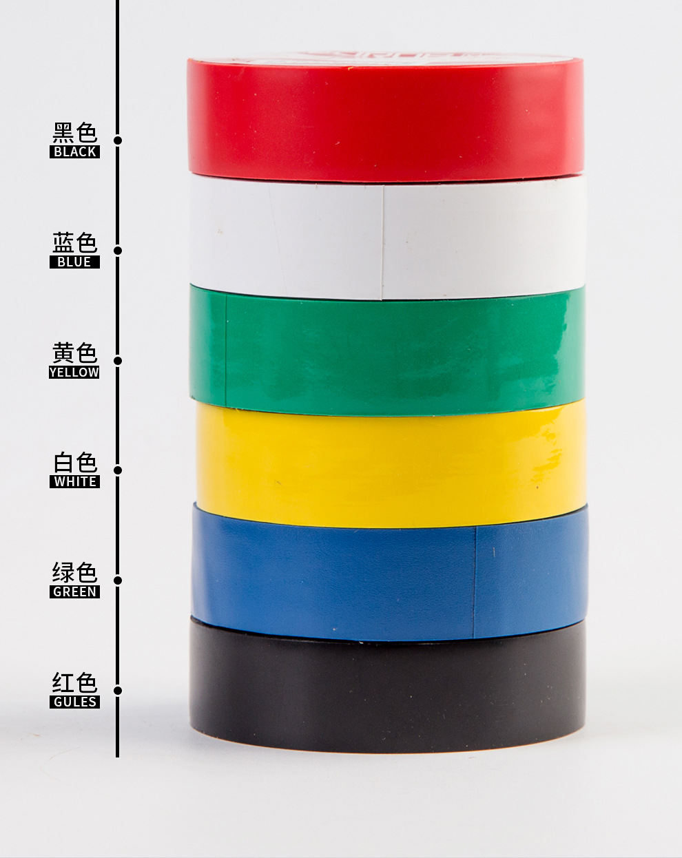 International electrical tape, pvc waterproof tape, electrical tape, flame-retardant selected high-temperature resistant black insulating tape pic 6