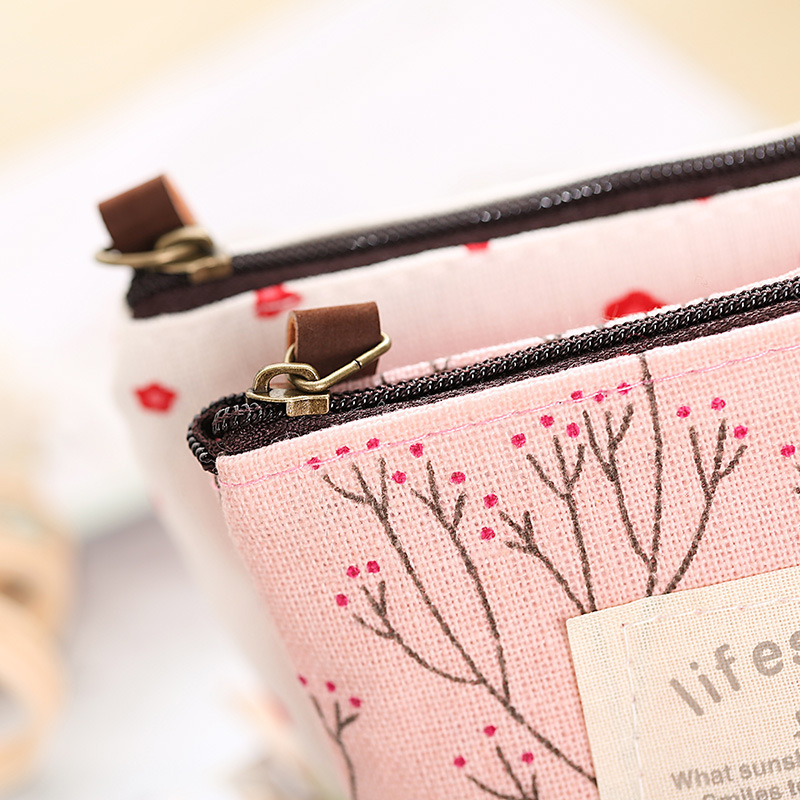 Mini and cute canvas zipper, candy-colored, soft and durable coin case, Korean version with large capacity pic 42