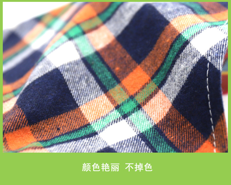 跨境2024母婴用品苏格兰风棉质宝宝围脖格子三角巾儿童大号口水巾详情48