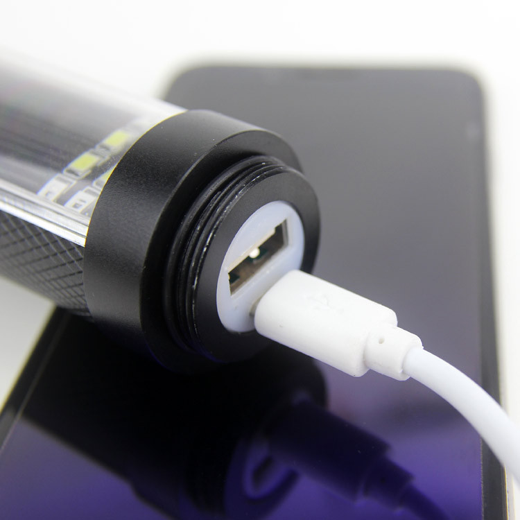 Tiger Hunter car usb charging safety escape hammer flashlight Solar safety hammer LED flashlight with strong LED light pic 63