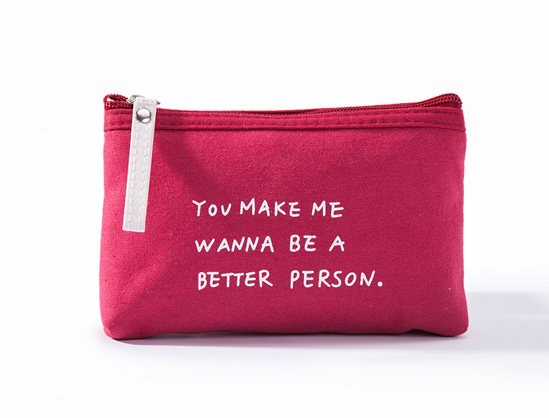 多功能帆布卡包钥匙包手机包洗漱包化妆收纳包字母布艺拉链零钱包详情2