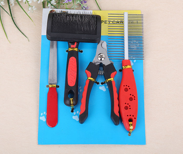 Fengpei Pet Cleaning Supplies Set, Beauty nail clippers, files, Combs Set, Factory direct sales of pet supplies pic 2