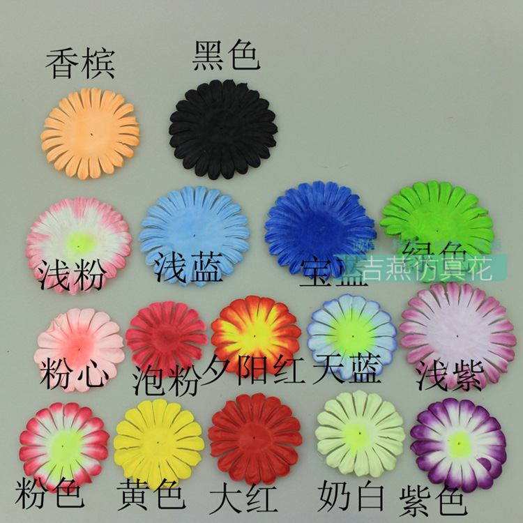 义乌清明节花片材料仿真菊花瓣管菊管菊仿真绢花人造康乃馨无纺布详情2