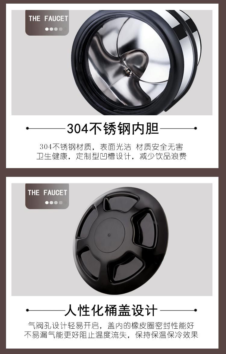 Wholesale of Lianmei commercial 304 stainless steel milk tea buckets, insulated buckets, double-layer plastic coffee soy milk buckets and breakfast buckets pic 11