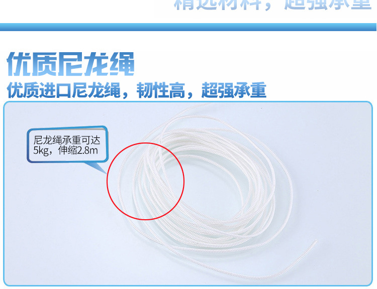 Household hotel and guesthouse wall-mounted clothes drying rope, retractable concealed clothes drying rope, indoor balcony stainless steel clothes drying rope pic 11