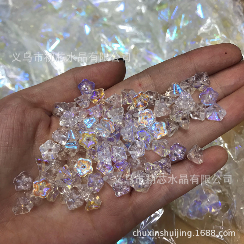 Quality Czech glass 6*8mm wax apple small morning glory diy accessory, flower center small flower, ancient-style material pack pic 7