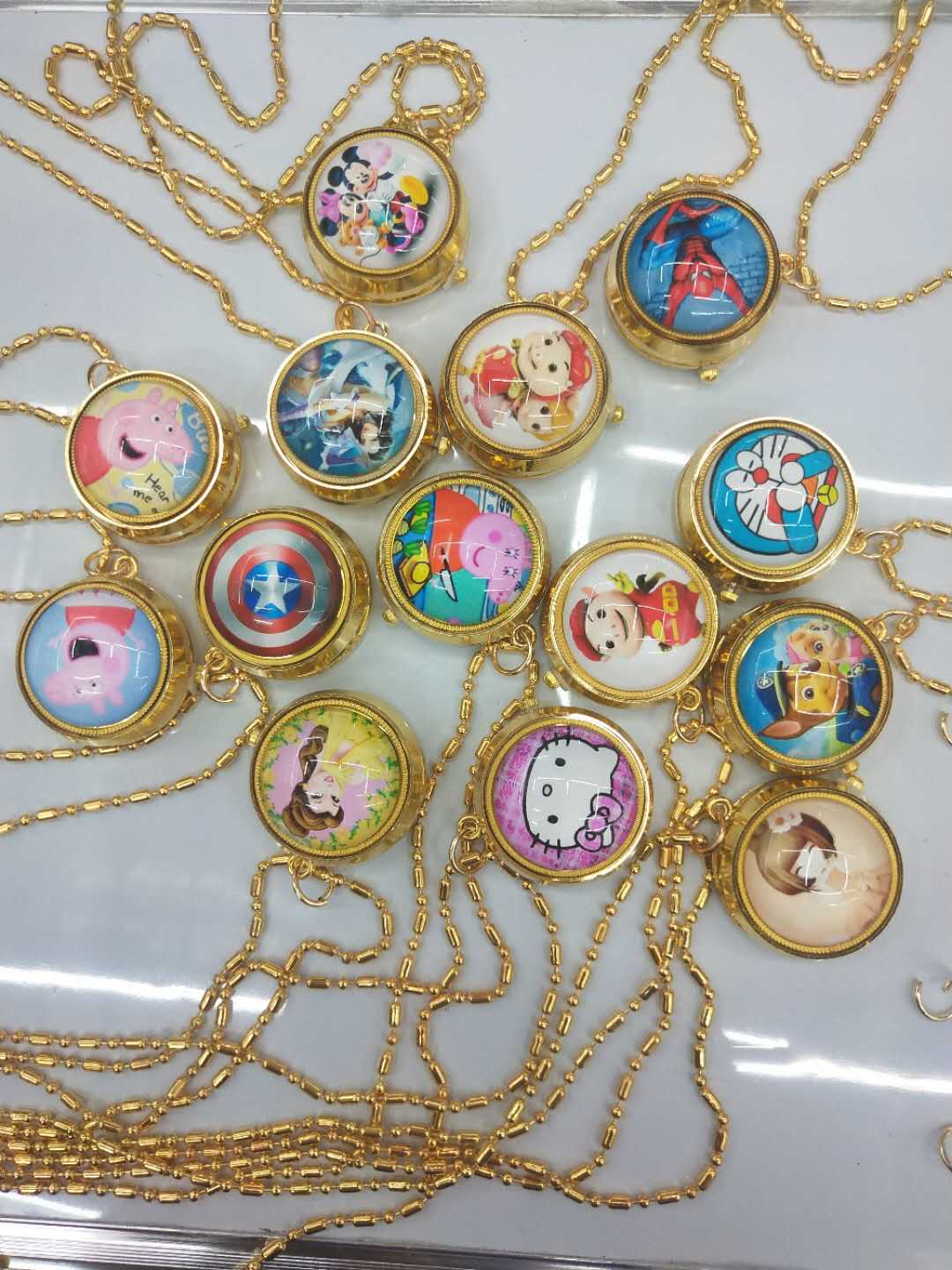 Wholesale of golden rotating anime cartoon wall watch gyroscope rotating pocket watch pic 6