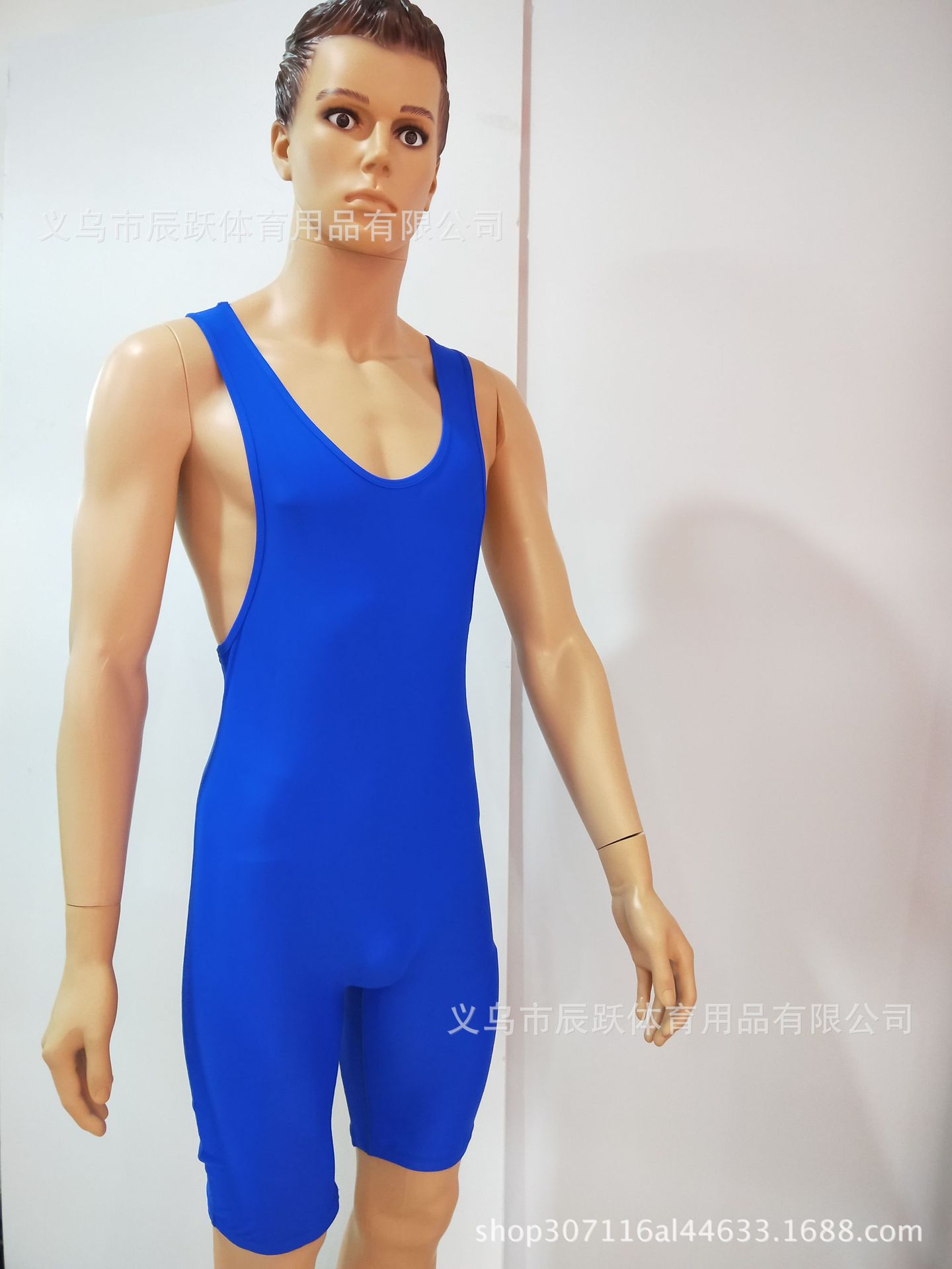 厂家直销热转印印花国际自由式摔跤服连体摔跤服国际可定款式LOGO详情9