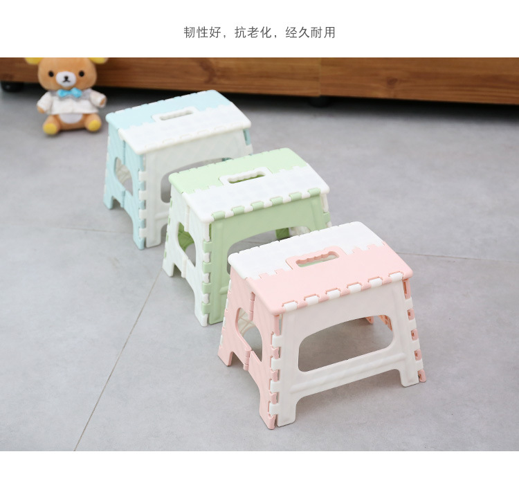 加厚塑料凳子 露营折叠凳 便携式提手凳子 小凳子手提凳150kg详情18