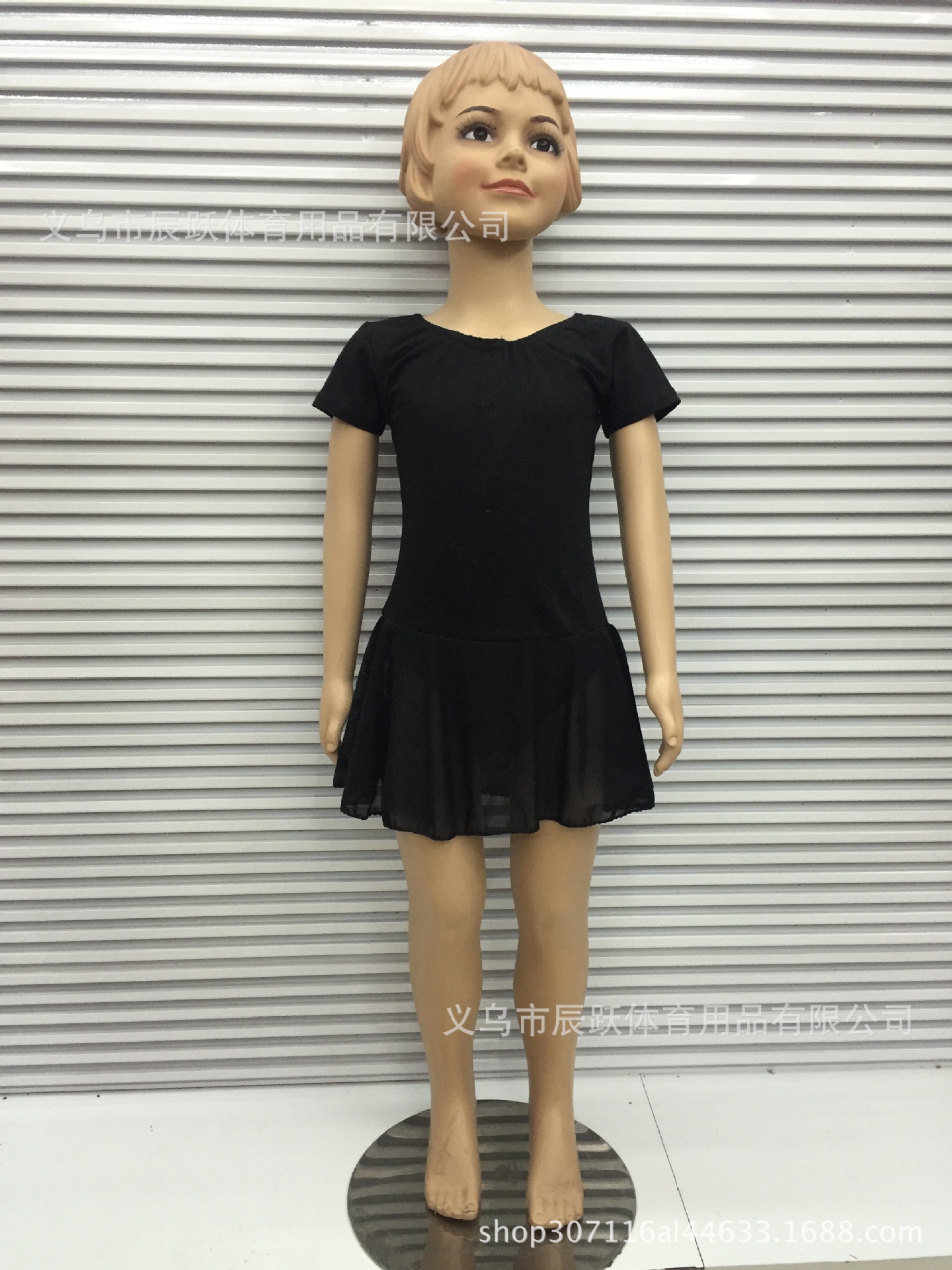 儿童成人纯棉体操服芭蕾舞蹈服儿童网纱连体服110cm-170cm详情6