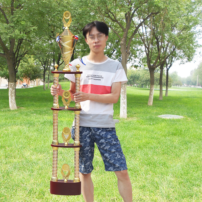 Wholesale of four-column trophies, creative high-end international large-scale competition trophies, corporate annual meeting trophies, and Taekwondo large trophies pic 16