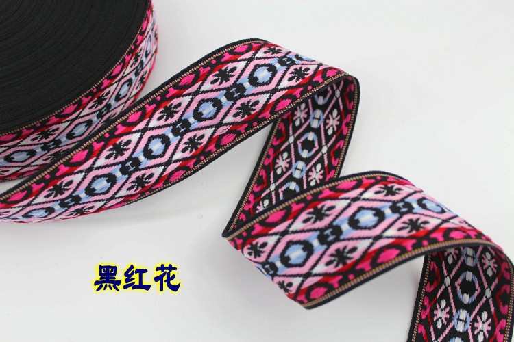 Al por mayor 50mm ancho color poliéster algodón poliéster estilo étnico jacquard correas equipaje y bolsos ropa zapatos y sombreros decoración hecho a mano DIY pic 8