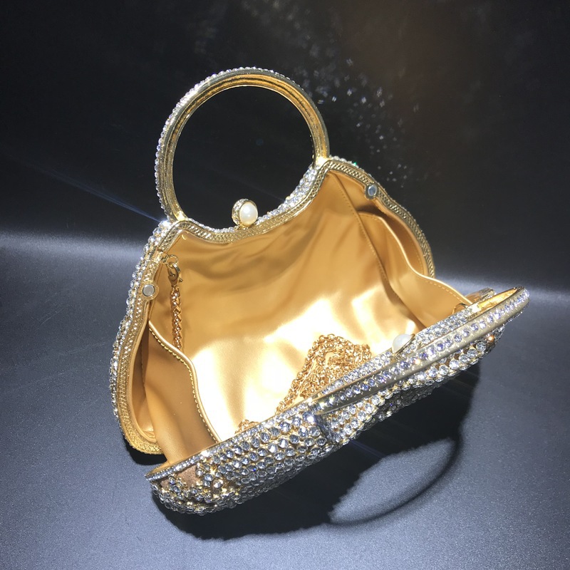 BL086 AliExpress Water Diamond Bag, Perforated Metal diamond-encrusted Dinner Bag, Full Diamond handbag for Foreign Trade Ladies, Banquet Bag pic 52
