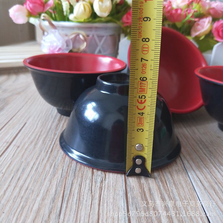 【 Zone 3-9 】2701 Red Bowl 600 per box, one yuan, Two yuan, Small Bowl, Melamine Bowl, Small Red Bowl, Hot Pot Bowl, Two-color Bowl, one yuan Tableware pic 8