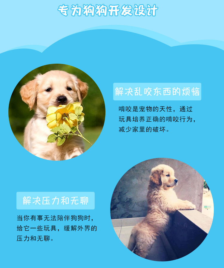 亚马逊狗狗毛绒磨牙棒玩具益智安全宠物发声耐咬玩具批发卡通详情4