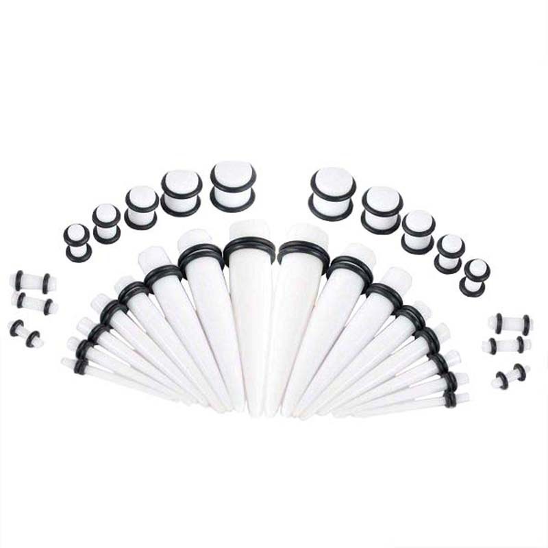Factory direct sales acrylic pointed conical auricle ear expander set, human piercing accessories, 36 UV segments per pack, ear expander pic 4