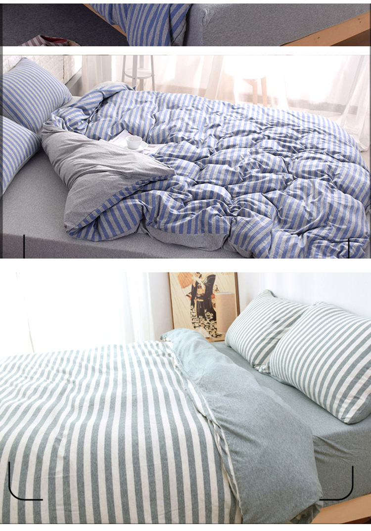 Class A Indian cotton quilt covers, Japanese knitted cotton striped quilt covers, single items, bedding, consignment, single and double wholesale pic 10