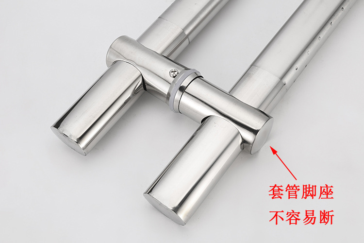 Thickened stainless steel tempered glass door handle, glass door handle handrail, large door handle hole distance adjustable handle pic 6