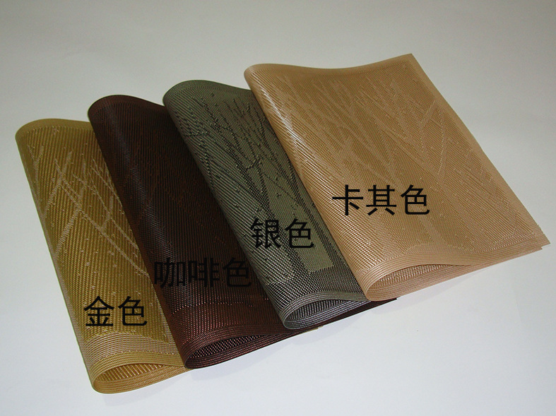 方形特斯林餐垫小树提花PVC餐垫酒店加厚隔热防滑餐垫厂家直销详情6